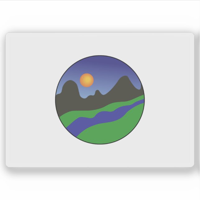 Pegatina Flag of the Kassala State, Republic of the Sudan (Anverso)