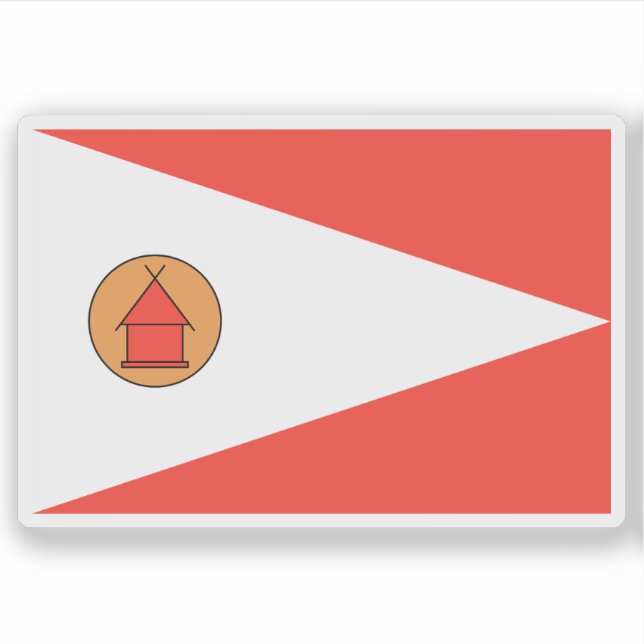 Pegatina Flag of the Merina people , Madagascar (Anverso)