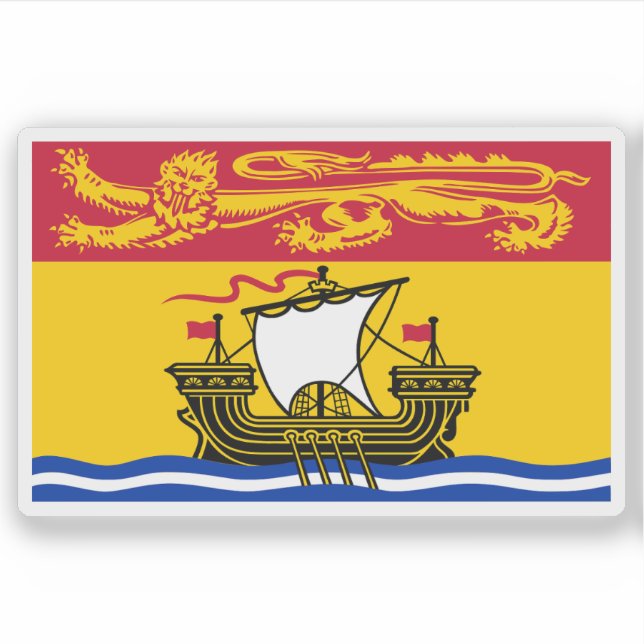 Pegatina Flag of the New Brunswick province, Canada (Anverso)