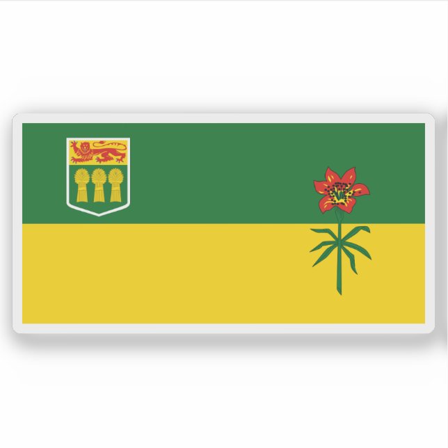 Pegatina Flag of the Saskatchewan province, Canada (Anverso)