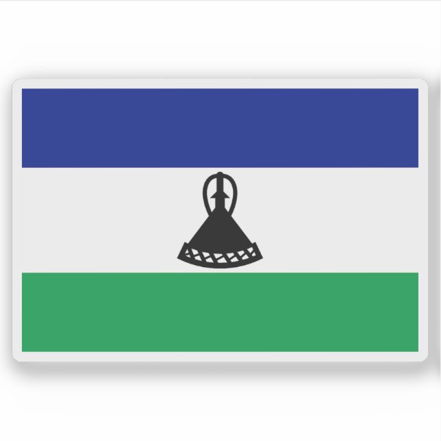 Pegatina Flag of the Sotho people, Republic of South Africa (Anverso)