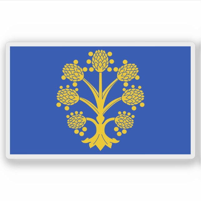 Pegatina Flag of the town of Appleby-in-Westmorland,England (Anverso)