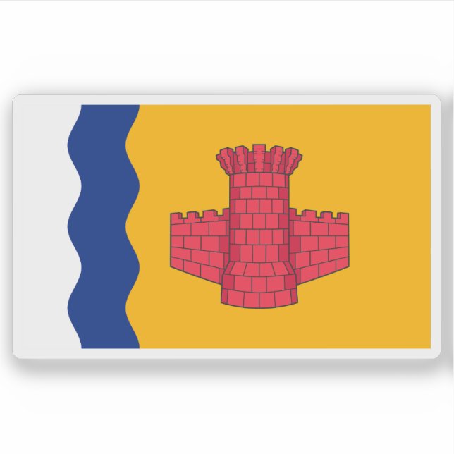 Pegatina Flag of the village of Bothwell, Scotland (Anverso)