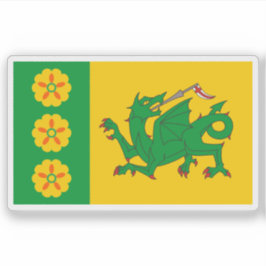 Pegatina Flag of the village of Evenley, England