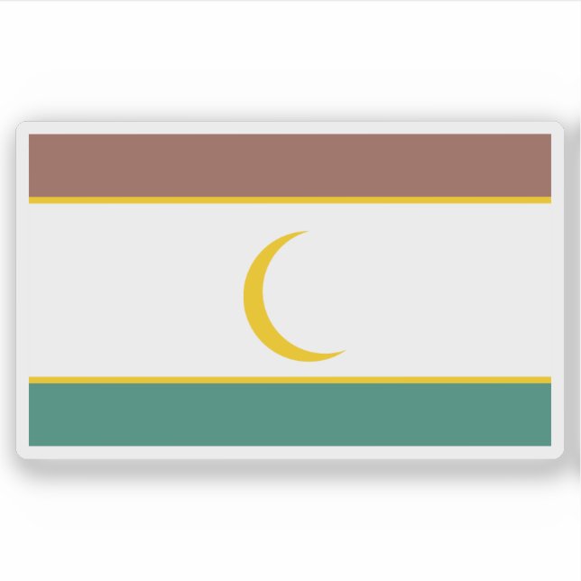 Pegatina Flag of the Wajir County, the Republic of Kenya (Anverso)