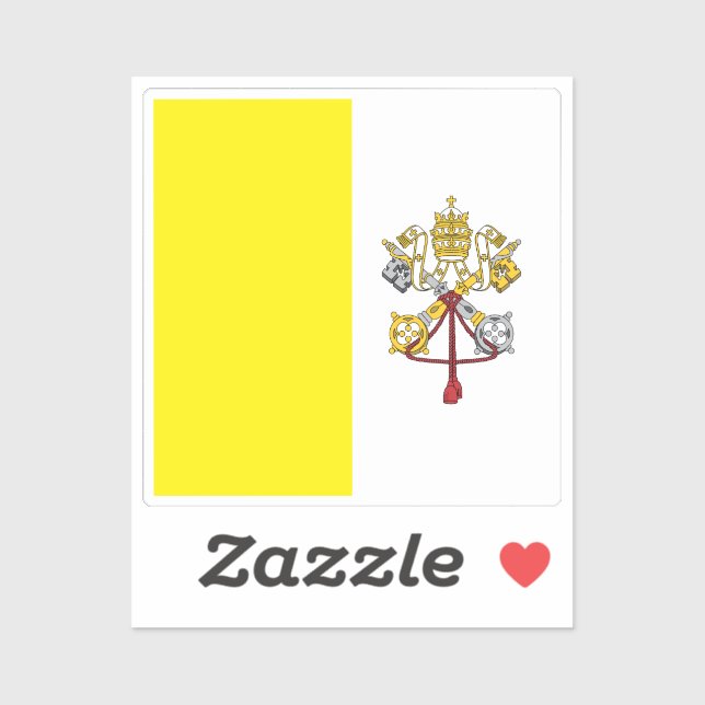 Pegatina Flag of Vatican city custom-cut  (Hoja)