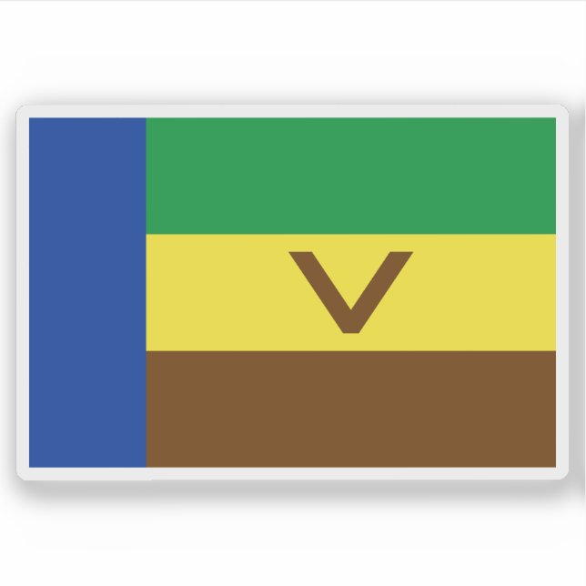 Pegatina Flag of Venda, the Republic of South Africa (Anverso)
