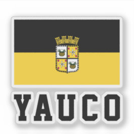 Pegatina Flag of Yauco, Puerto Rico