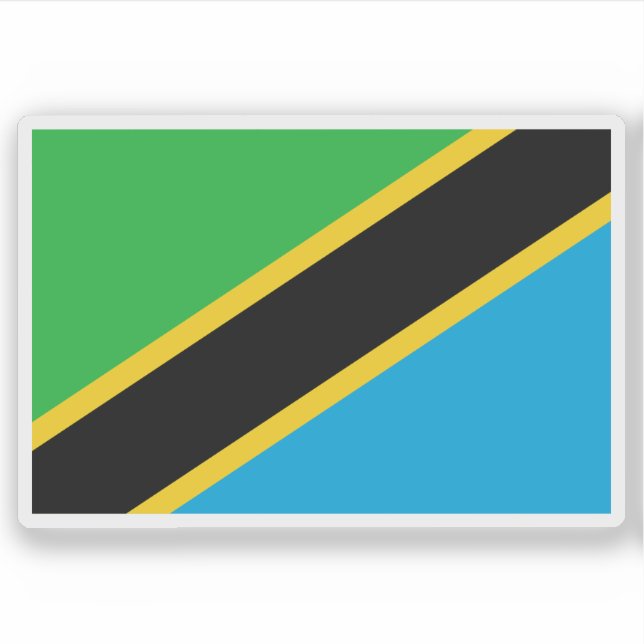 Pegatina Flag of Zanzibar (1964-2005), Tanzania (Anverso)