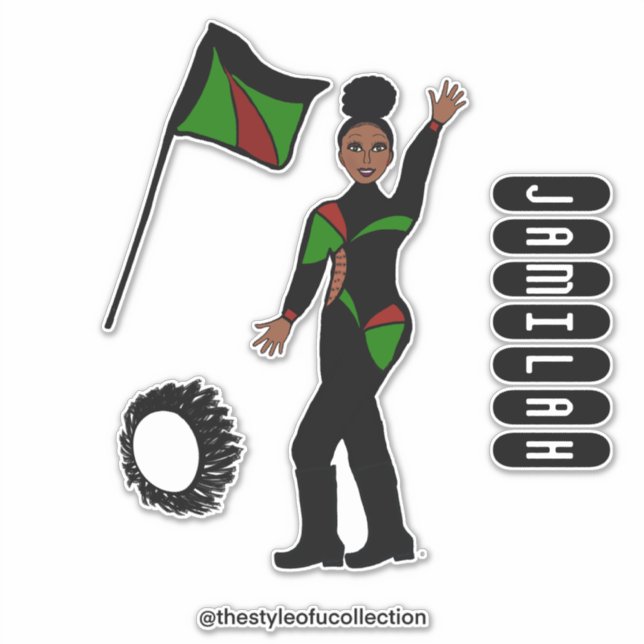 Pegatina Flag Team GRB Style #1 (Anverso)