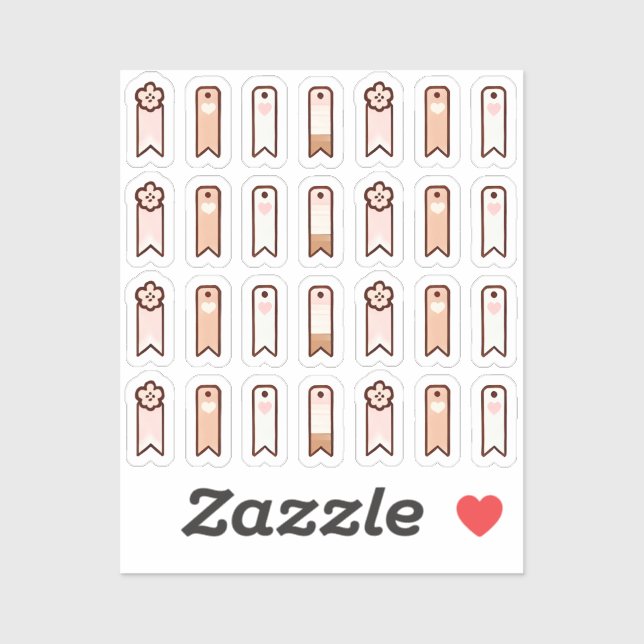 Pegatina Flags for soft kawaii planner  (Hoja)