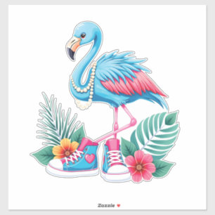 Pegatina Flamingo Chucks and Pearls Comma La Harris 2024