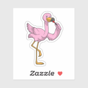 Pegatina Flamingo con lápiz labial