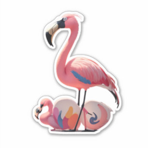 Pegatina Flamingo Love Stick It with Flair