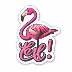 Pegatina Flamingo Love Stick It with Flair