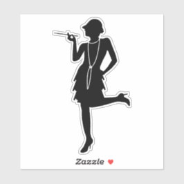 Pegatina Flapper Silhouette