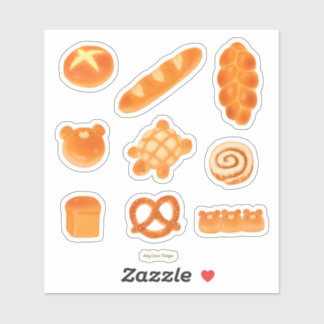 Pegatina Flauta panadería, panecillos, panecillos