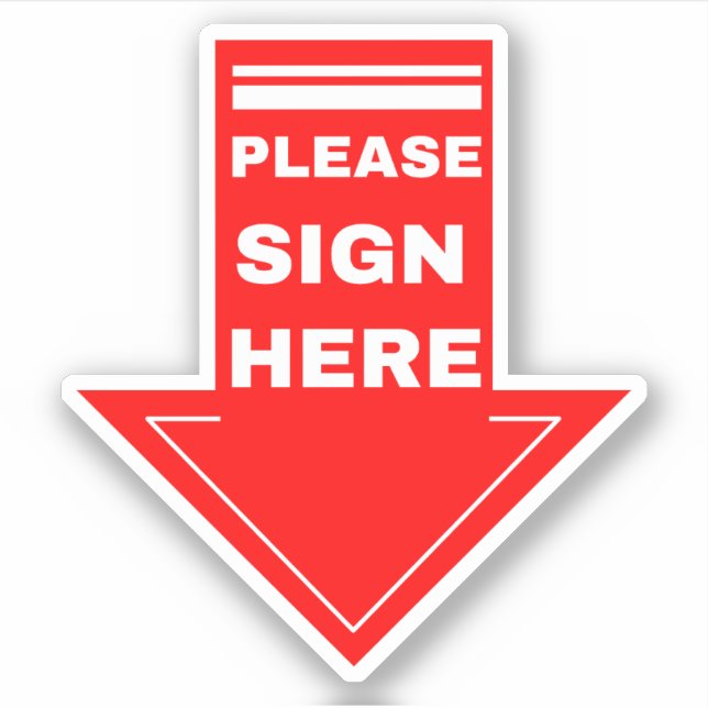 Pegatina Flecha roja de Rótulo aquí (Anverso)