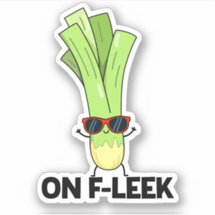 Pegatina Fleek Funny Veggie Leek Pun