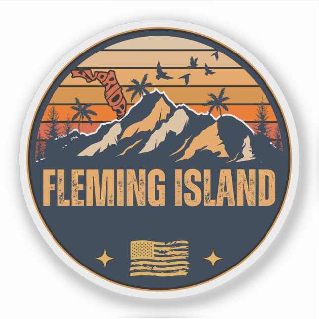 Pegatina Fleming Island, Florida  (Anverso)