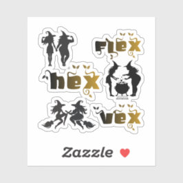 Pegatina Flex. Hex. Vex. Brujas con Positividad Corporal y 