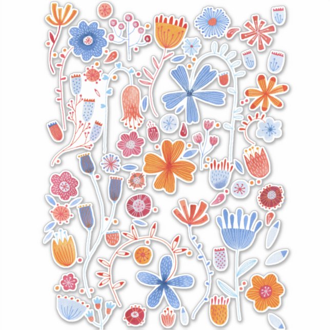 Pegatina Flor acuática (Anverso)