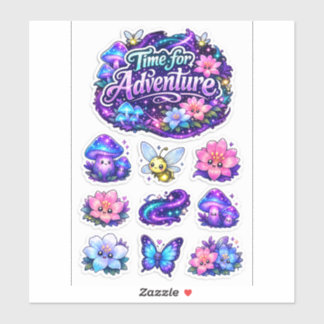 Pegatina Flor Celestial Bloom – Sticker de Flor de Aventura