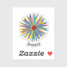 Flor colorida Bonito de corte personalizado modern