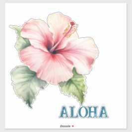 Pegatina Flor de Aloha Hibiscus
