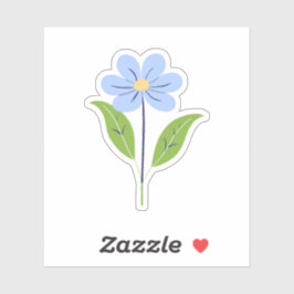 Pegatina Flor de Bonito azul