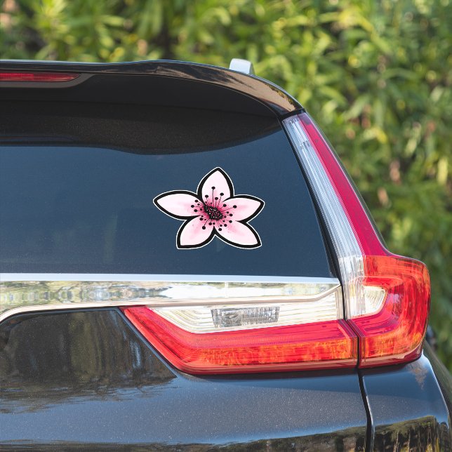 Pegatina Flor de cerezo (Lado del coche)
