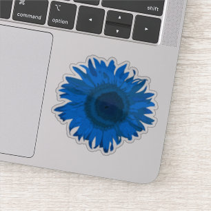 Pegatina Flor de girasol azul
