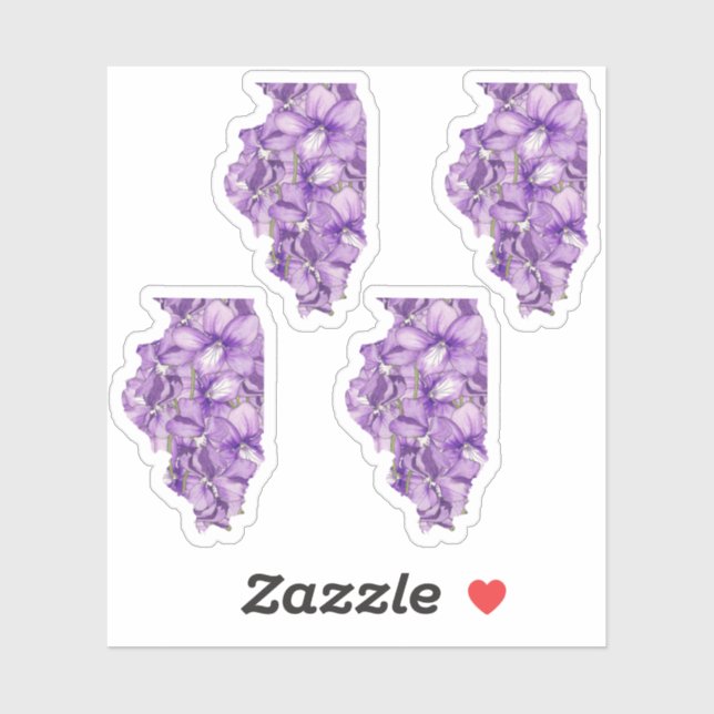 Pegatina Flor de Illinois (Hoja)