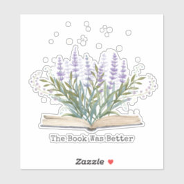 Pegatina Flor de lavanda crece a partir de la cita de lectu