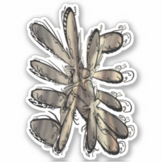 Pegatina Flor dorada