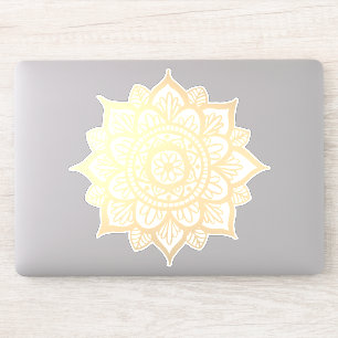 Pegatina Flor dorada Mandala