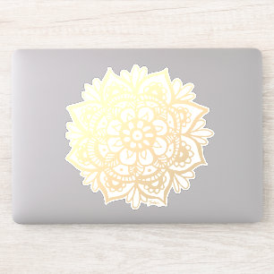 Pegatina Flor elegante dorada Mandala
