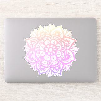 Pegatina Flor Girly Pastel Mandala