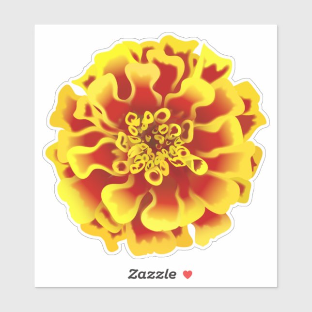 Pegatina Flor Marigold (Hoja)