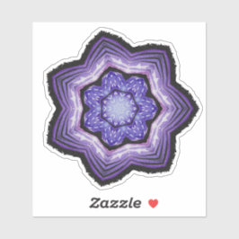 Pegatina Flor morada Hermosa arte abstracto