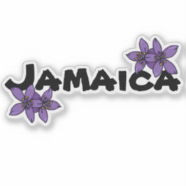 Pegatina Flor nacional púrpura de Jamaica
