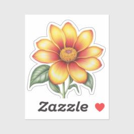 Pegatina Flor naranja