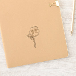 Pegatina Flor Pansy Violeta de Oro