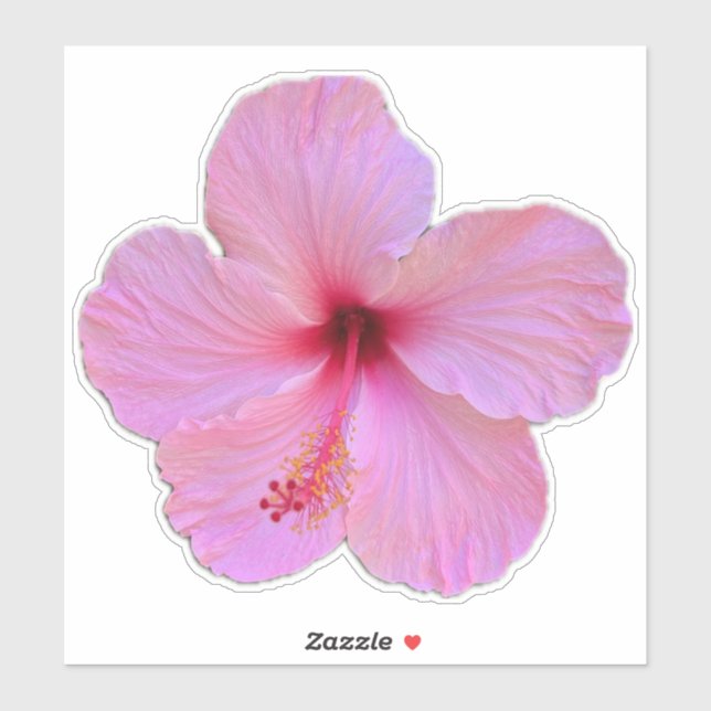Pegatina Flor rosa (Hoja)