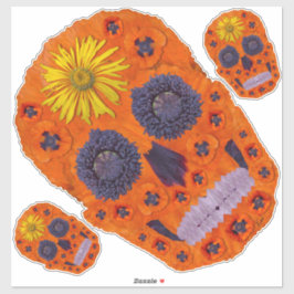 Pegatina Flor Skull 1