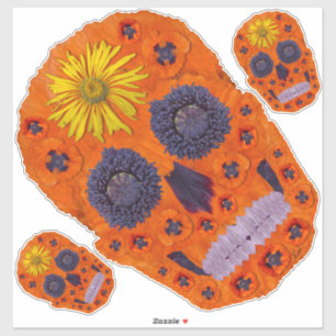 Pegatina Flor Skull 1