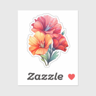 Pegatina Flora de atardecer: El calor de la naturaleza