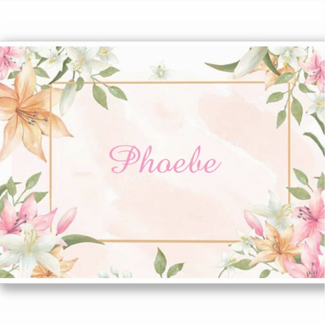 Pegatina floral (Anverso)