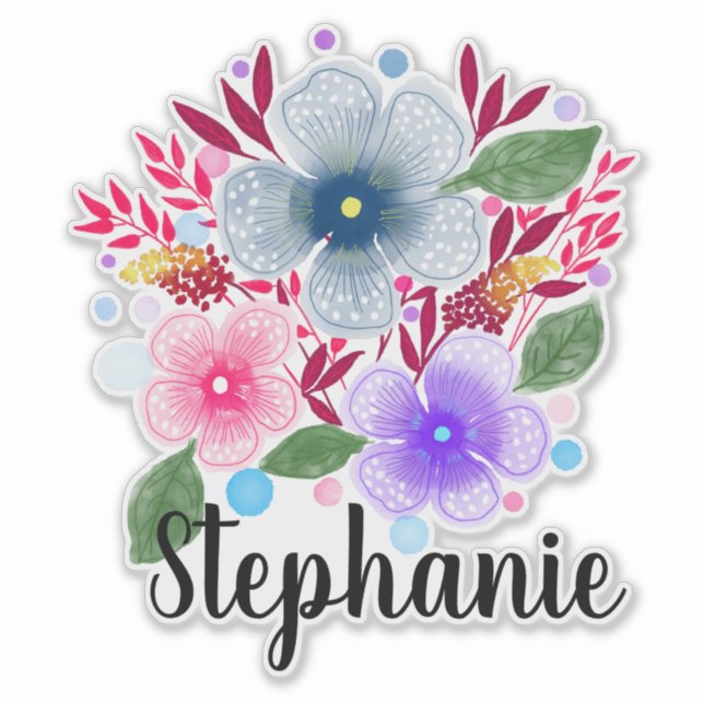 Pegatina Floral (Anverso)