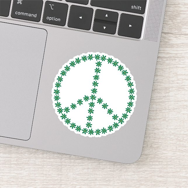 Pegatina Floral de paz (Detalle)